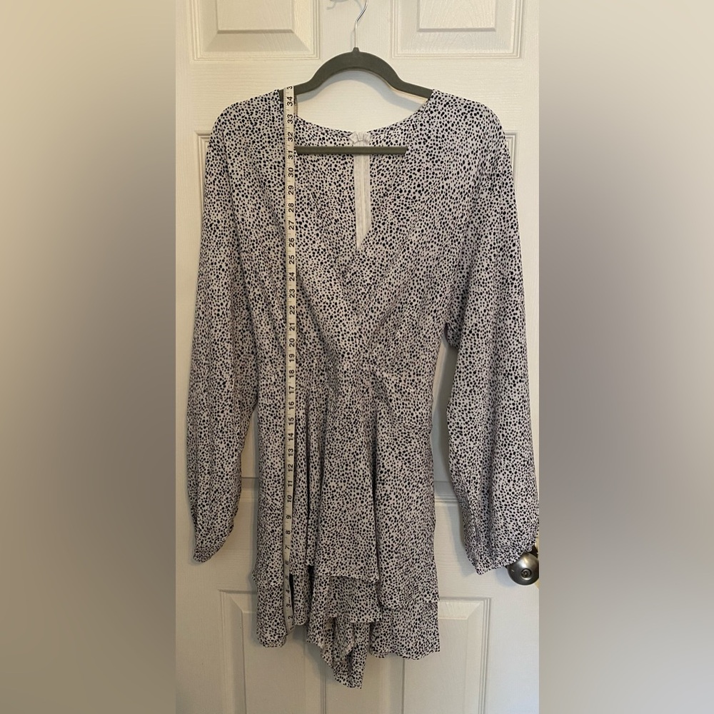 Sassy romper black-and-white leopard print